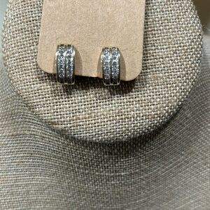 14k Omega clip back half hoops